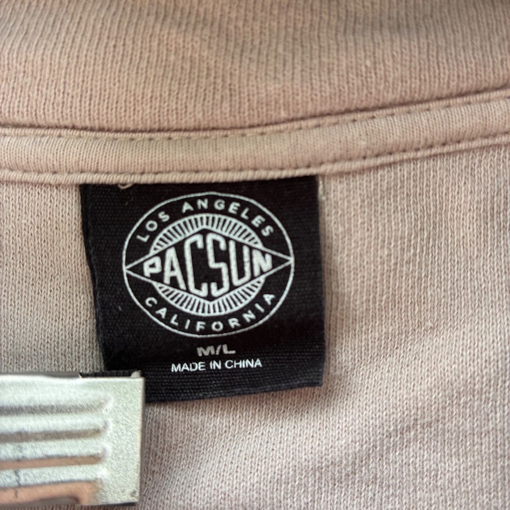 PacSun Fleece Button Up Shacket Oversized Shirt Jacket Tan M/L